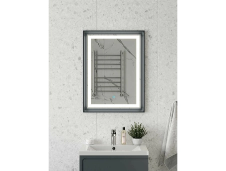 Зеркало Hayzburg Emilia 60x80 серое, с LED подсветкой, сенсорное - фото 2