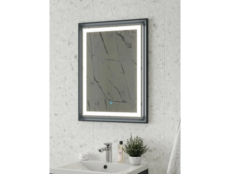 Зеркало Hayzburg Emilia 60x80 серое, с LED подсветкой, сенсорное - фото 3