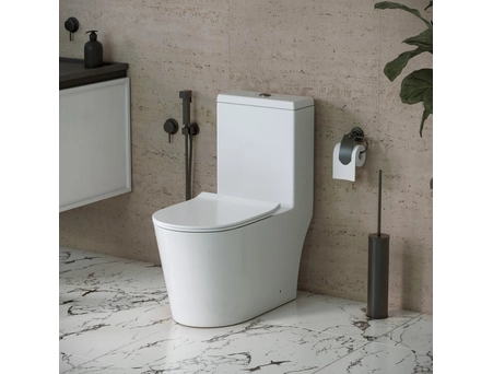 Унитаз моноблок Grossman Classic GR-4487SQ 690x360x790 безободковый, торнадо - фото 2