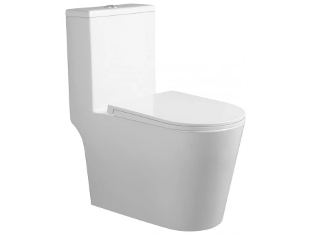 Унитаз моноблок Grossman Classic GR-4487SQ 690x360x790 безободковый, торнадо - фото 8