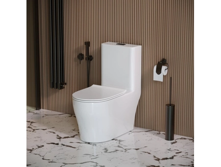 Унитаз моноблок Grossman Classic GR-4488SQ 700x375x780 безободковый, торнадо - фото 2