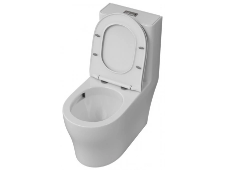 Унитаз моноблок Grossman Classic GR-4488SQ 700x375x780 безободковый, торнадо - фото 8