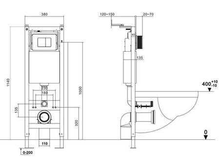 Инсталляция для подвесного унитаза Grossman 900.K31.03.000 узкая (38 см) - фото 6