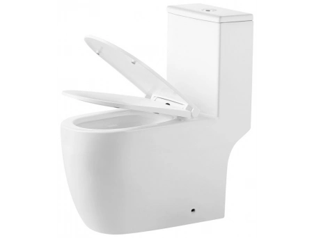 Унитаз моноблок Grossman Classic GR-4484SQ 700x385x745 безободковый, торнадо - фото 3