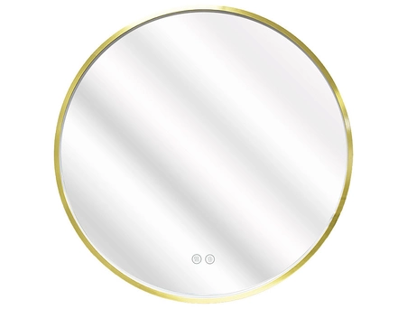 Зеркало Azario Димион АZ-LED011025 Ø70 см (LED) сенсорное, с диммером, с подогревом, матовое золото