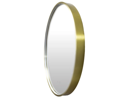 Зеркало Azario Димион АZ-LED011025 Ø70 см (LED) сенсорное, с диммером, с подогревом, матовое золото - фото 3