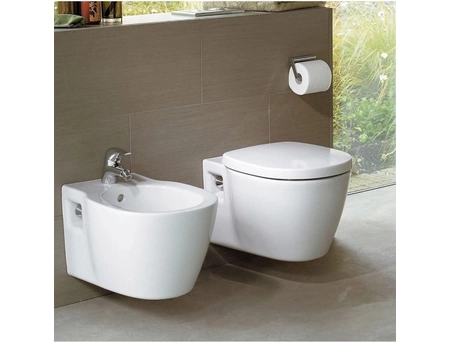 Набор 4 в 1 Ideal Standard: подвесной унитаз Connect E803501, инсталляция ProSys Eco Frame M E233267, сиденье с крышкой E712701, смывная клавиша OLEAS хром R0121AA - фото 3