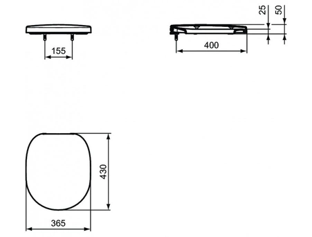 Набор 4 в 1 Ideal Standard: подвесной унитаз Connect E803501, инсталляция ProSys Eco Frame M E233267, сиденье с крышкой E712701, смывная клавиша OLEAS хром R0121AA - фото 13