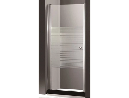 Душевая дверь AOclear NCB 33-1-28 80х190 с хромированным профилем, стекло прозрачное с рисунком