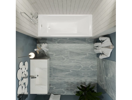 Акриловая ванна 1ACReal Тори 150x70 (с каркасом, экраном) Щ0000042930 - фото 3