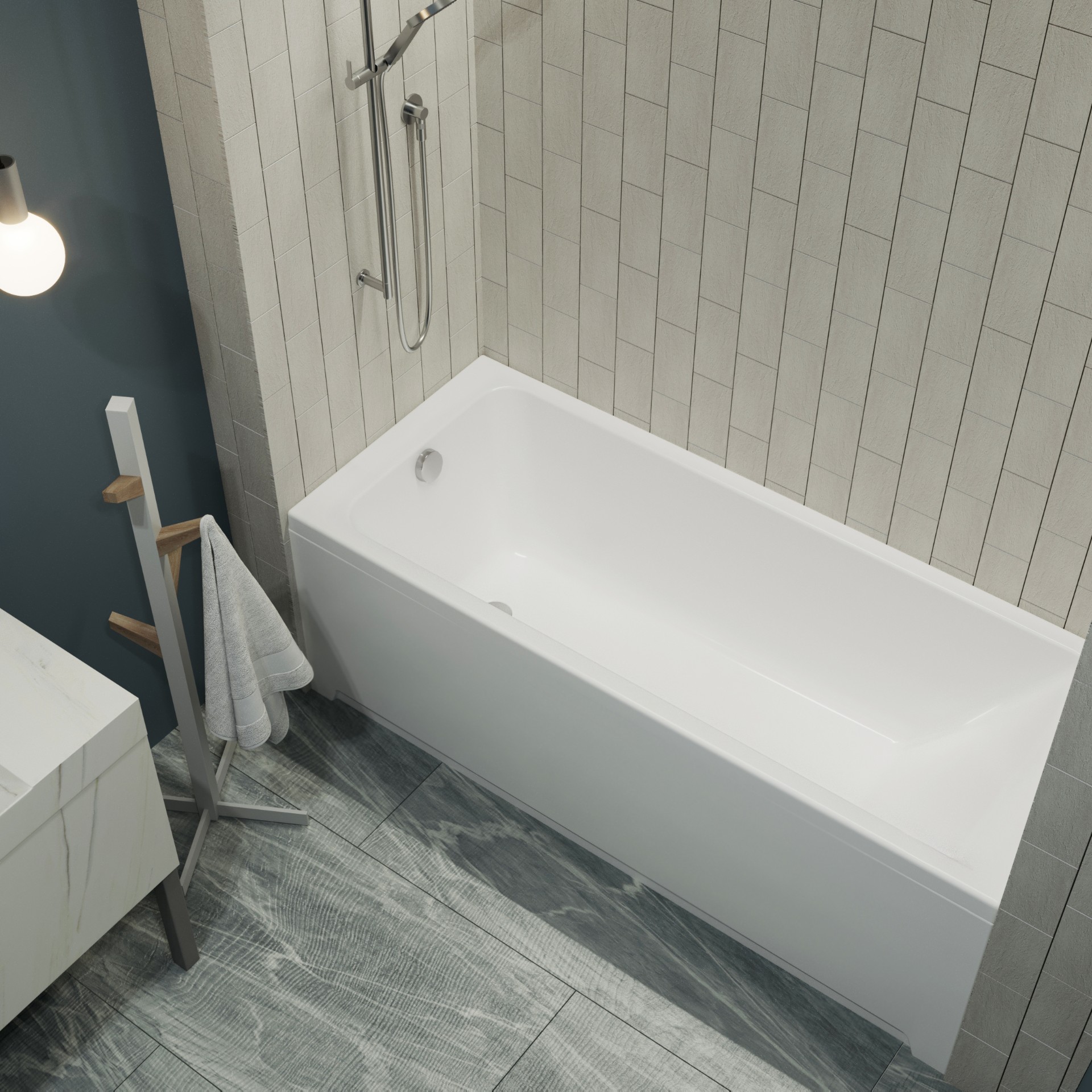 Акриловая ванна 1ACReal Тори 150x70 (с каркасом, экраном) Щ0000042930