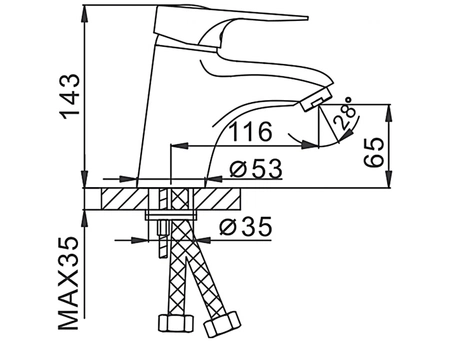 Смеситель для раковины Frap F1004 хромированный - фото 14