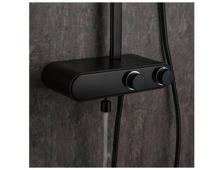 Душевая стойка со смесителем Gappo G95 G2495-2 черная - фото 4