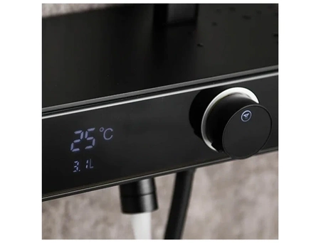 Душевая стойка со смесителем Gappo G95 G2495-2 черная - фото 6