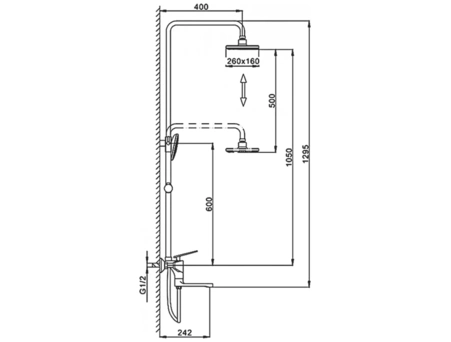 Душевая стойка со смесителем Frap H58 F2458 белый/хром - фото 12