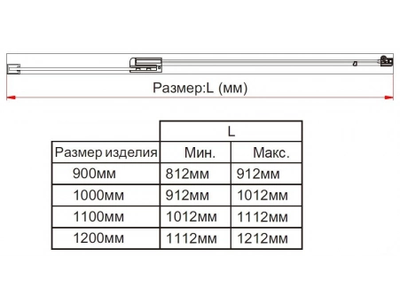 Душевая дверь Vincea Extra 90/100 см с черным профилем, прозрачным стеклом VDP-1E9010CLB - фото 7