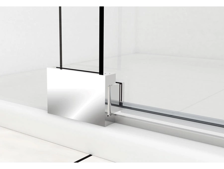 Душевая дверь Vincea Extra 90/100 см с черным профилем, прозрачным стеклом VDP-1E9010CLB - фото 5
