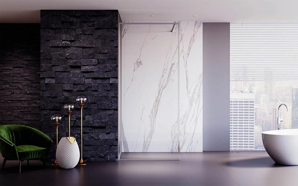 Душевая перегородка Veconi Korato KR-81 90x200 с хромированным профилем, прозрачным стеклом KR81-90-01-C8
