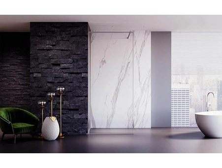 Душевая перегородка Veconi Korato KR-81 90x200 с хромированным профилем, прозрачным стеклом KR81-90-01-C8 - фото 3