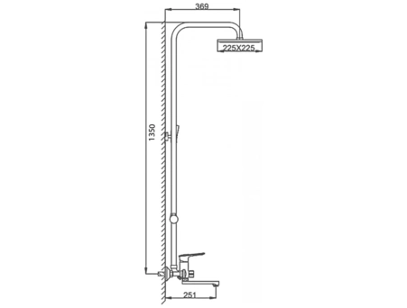 Душевая стойка со смесителем Frap H49 F2449 белый/хром - фото 15