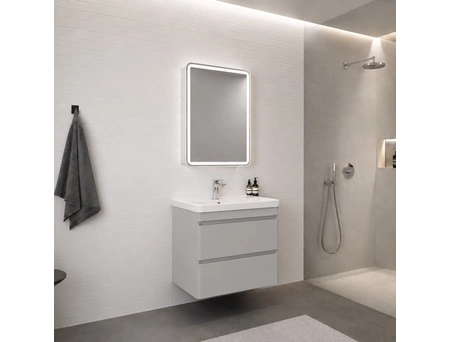 Тумба с раковиной Comforty Енисей-70П2 подвесная, серый шёлк 00-00022357 - фото 2