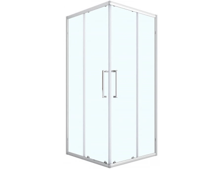 Душевой уголок Loranto CS-AB01C-100 100x100 с хромированным профилем, прозрачным стеклом