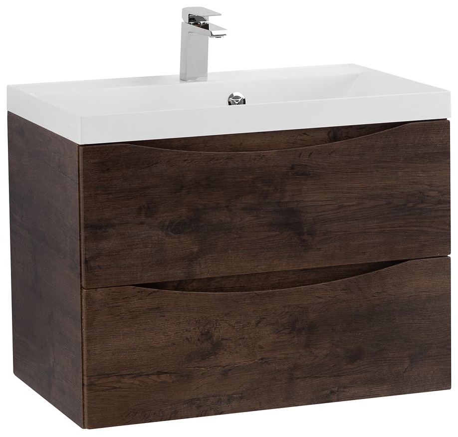 Тумба с раковиной BelBagno Marino 700 подвесная Rovere Moro (BB700/450-LV-MR-AST) MARINO-700-2C-SO-RW-P