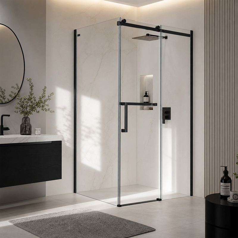 Душевой уголок Azario Vancouver 120x90 универсальный, профиль графит, прозрачное стекло AZ-NKF1131L/R-12090-BGM-C