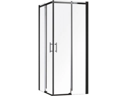 Душевой уголок Veconi Rovigo RV-50B 110x90 черный профиль, прозрачное стекло