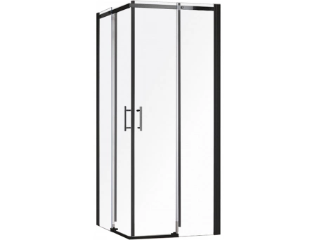 Душевой уголок Veconi Rovigo RV-50B 110x90 с черным профилем, прозрачным стеклом RV50B-11090-01-C8