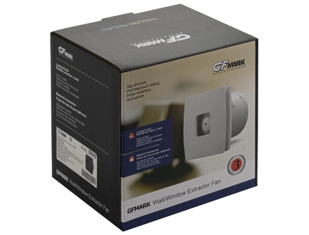 Вытяжной вентилятор GFmark 50045 квадратный, черный, Ø100 мм, 34 дБ (с обратным клапаном) - фото 7