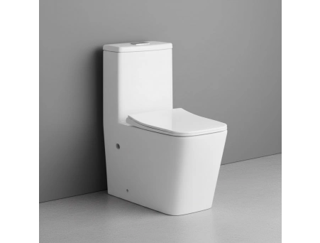 Унитаз моноблок Grossman Classic GR-4486SQ-K44 640x360x800 безободковый, торнадо - фото 4