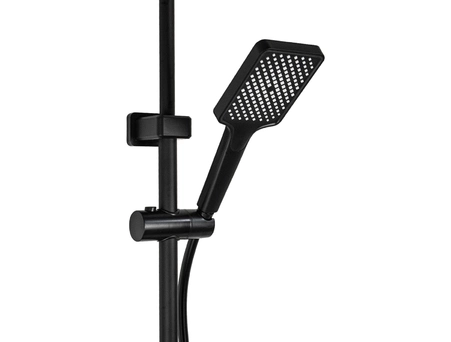 Душевая стойка со смесителем Brimix 3052 из ABS пластика, матовая черная (с гигиеническим душем) - фото 3
