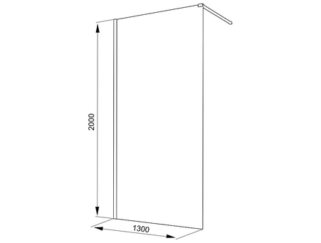 Душевая перегородка Loranto Walk-in CS-Z02G-130 130x200 профиль брашированное золото, рифленое стекло - фото 4