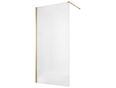 Душевая перегородка Loranto Walk-in CS-Z02G-130 130x200 профиль брашированное золото, рифленое стекло