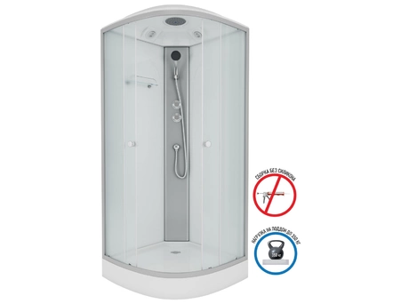 Душевая кабина Niagara Eco E80/13/MT 80x80 с низким поддоном, матовым стеклом - фото 3