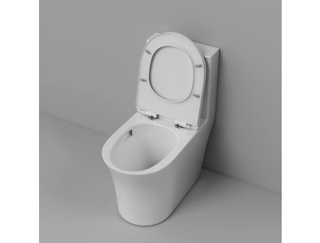 Унитаз моноблок Grossman Thin Rim GR-5607SQ 655x370x796 с тонким ободком, торнадо - фото 5