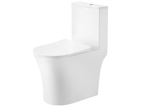 Унитаз моноблок Grossman Thin Rim GR-5607SQ 655x370x796 с тонким ободком, торнадо