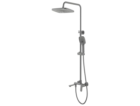 Душевая стойка со смесителем Azario Alanti квадратная, графит AZ-K2332-1GR