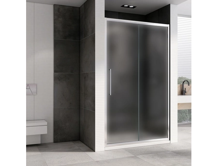 Душевая дверь Abber Schwarzer Diamant AG30140MH 140x195 с хромированным профилем, матовым стеклом - фото 2