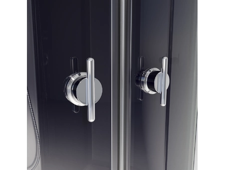 Душевая кабина Niagara Eco NG-4502-14 Black 100х100 с низким поддоном, стекло прозрачное с рисунком (45021453) - фото 4