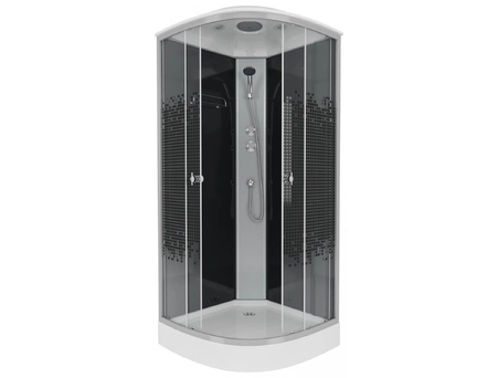 Душевая кабина Niagara Eco NG-4502-14 Black 100х100 с низким поддоном, стекло прозрачное с рисунком (45021453)