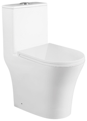 Унитаз моноблок Aqua Nero AN-040L торнадо, безободковый 600x340x740