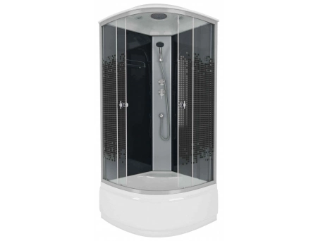 Душевая кабина Niagara Eco NG-7508-14 90x90 с высоким поддоном, прозрачным стеклом с рисунком 75081454