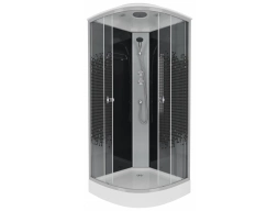 Душевая кабина Niagara Eco NG-4501-14 Black 90x90 низкий поддон, прозрачное стекло с рисунком