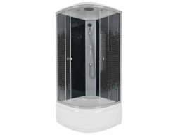 Душевая кабина Niagara Eco NG-7507-14BLACK 80x80 высокий поддон, прозрачное стекло с рисунком