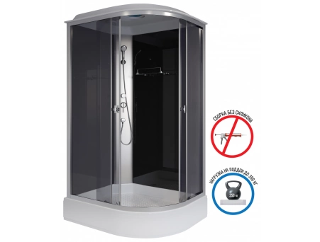 Душевая кабина Niagara Eco E120/80/26L/TN 120x80 со средним поддоном, тонированным стеклом - фото 2