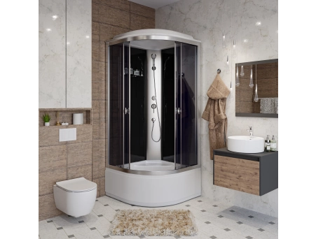 Душевая кабина Niagara Eco E80/40/TN 80x80 с высоким поддоном, тонированным стеклом - фото 3