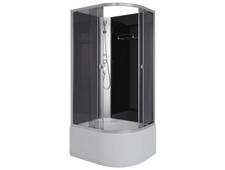 Душевая кабина Niagara Eco E100/80/40L/TN/BK 100x80 с высоким поддоном, тонированным стеклом