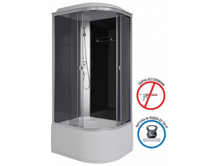 Душевая кабина Niagara Eco E100/70/40L/TN 100x70 с высоким поддоном, тонированным стеклом - фото 2